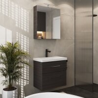 Bathroom furniture set with mirror cabinet 63cm (anthracite)