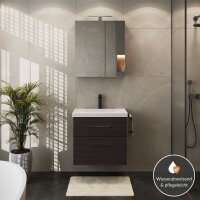 Bathroom furniture set with mirror cabinet 63cm (anthracite)
