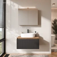 Conjunto de muebles de baño ARISA en negro...