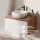 Ensemble de meubles de salle de bains ARISA en blanc - Avec armoire de toilette « ARIA » et lavabo à poser en céramique blanche de 42 cm