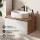 Ensemble de meubles de salle de bains ARISA en blanc - Avec armoire de toilette « ARIA » et lavabo à poser en céramique blanche de 55 cm