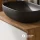 Ensemble de meubles de salle de bains ARISA en blanc - Avec armoire de toilette « ARIA » et lavabo à poser en céramique noir de 60 cm