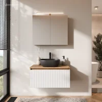 Conjunto de muebles de baño ARISA en blanco...