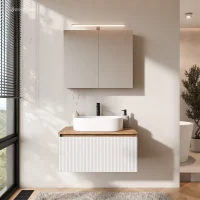 Conjunto de muebles de baño ARISA en blanco...