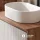 Ensemble de meubles de salle de bains ARISA blanc strié - Avec armoire de toilette « ARIA » et lavabo à poser en céramique blanche de 55 cm