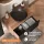 ARISA Bathroom Furniture Set, Black Ribbed – With Veluna LED Mirror and Black Ceramic Countertop Sink (42 cm)