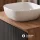 ARISA Bathroom Furniture Set, Black Ribbed – With Veluna LED Mirror and White Ceramic Countertop Sink (42 cm)