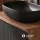 ARISA Bathroom Furniture Set, Black Ribbed – With Veluna LED Mirror and White Ceramic Countertop Sink (60 cm)
