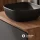 Ensemble de meubles de salle de bains ARISA noir – Avec miroir LED Veluna et vasque à poser en céramique noire de 42 cm