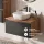 ARISA Bathroom Furniture Set in Black – With Veluna LED Mirror and White Ceramic Countertop Sink (42 cm)