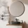 Ensemble de meubles de salle de bains ARISA blanc strié – Avec miroir LED Veluna et vasque à poser en céramique noire de 55 cm