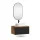Ensemble de meubles de salle de bains ARISA noir – Avec miroir LED « Glora » et vasque à poser en céramique blanche de 55 cm