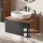 Ensemble de meubles de salle de bains ARISA noir – Avec miroir LED « Glora » et lavabo à poser en céramique blanche de 60 cm