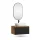 Ensemble de meubles de salle de bains ARISA noir – Avec miroir LED « Glora » et lavabo à poser en céramique blanche de 60 cm