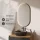 ARISA Bathroom Furniture Set, Black Ribbed – With "Glora" LED Mirror and Black Ceramic Countertop Sink (42 cm)