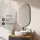 ARISA Bathroom Furniture Set, Black Ribbed – With "Glora" LED Mirror and White Ceramic Countertop Sink (42 cm)