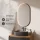 ARISA Bathroom Furniture Set, Black Ribbed – With "Glora" LED Mirror and Black Ceramic Countertop Sink (55 cm)