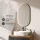 ARISA Bathroom Furniture Set, Black Ribbed – With "Glora" LED Mirror and White Ceramic Countertop Sink (55 cm)
