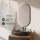 ARISA Bathroom Furniture Set, Black Ribbed – With "Glora" LED Mirror and Black Ceramic Countertop Sink (60 cm)