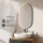 ARISA Bathroom Furniture Set, Black Ribbed – With "Glora" LED Mirror and White Ceramic Countertop Sink (60 cm)