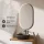 Ensemble de meubles de salle de bains ARISA en blanc – Avec miroir LED « Glora » et lavabo à poser en céramique noire de 42 cm