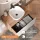 Ensemble de meubles de salle de bains ARISA en blanc – Avec miroir LED « Glora » et lavabo à poser en céramique blanche de 42 cm