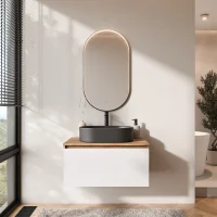 Ensemble de meubles de salle de bains ARISA en blanc...