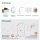ARISA Bathroom Furniture Set in White Ribbed – With "Glora" LED Mirror and White Ceramic Countertop Sink (60 cm)