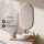 ARISA Bathroom Furniture Set in White Ribbed – With "Glora" LED Mirror and White Ceramic Countertop Sink (42 cm)
