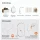 ARISA Bathroom Furniture Set in White Ribbed – With "Glora" LED Mirror and Black Ceramic Countertop Sink (55 cm)