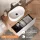 ARISA Bathroom Furniture Set in White Ribbed – With "Glora" LED Mirror and White Ceramic Countertop Sink (55 cm)
