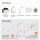 ARISA Bathroom Furniture Set in White Ribbed – With "Glora" LED Mirror and Black Ceramic Countertop Sink (60 cm)