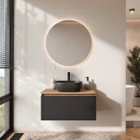 Set di mobili da bagno ARISA nero – Con specchio...