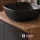 ARISA Bathroom Furniture Set, Black Ribbed – With Nova LED Mirror and Black Ceramic Countertop Sink (42 cm)