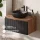ARISA Bathroom Furniture Set, Black Ribbed – With Nova LED Mirror and Black Ceramic Countertop Sink (42 cm)