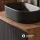 ARISA Bathroom Furniture Set, Black Ribbed – With Nova LED Mirror and Black Ceramic Countertop Sink (55 cm)