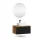 ARISA Bathroom Furniture Set, Black Ribbed – With Nova LED Mirror and White Ceramic Countertop Sink (55 cm)