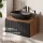 ARISA Bathroom Furniture Set, Black Ribbed – With Nova LED Mirror and Black Ceramic Countertop Sink (60 cm)