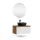 Ensemble de meubles de salle de bains ARISA blanc – Avec miroir Nova à LED et vasque à poser en céramique noire de 42 cm