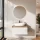 Ensemble de meubles de salle de bains ARISA blanc – Avec miroir Nova à LED et vasque à poser en céramique blanche de 60 cm