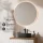 Ensemble de meubles de salle de bains ARISA blanc strié – Avec miroir Nova à LED et vasque à poser en céramique noire de 55 cm