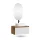Ensemble de meubles de salle de bains ARISA – Avec miroir à LED et lavabo à poser en céramique de 60 cm