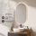 Ensemble de meubles de salle de bains ARISA en noir - Avec miroir à LED et vasque en céramique blanche de 42 cm