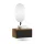 Ensemble de meubles de salle de bains ARISA en noir - Avec miroir à LED et vasque en céramique blanche de 42 cm