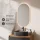 Ensemble de meubles de salle de bains ARISA en noir - Avec miroir à LED et lavabo à poser en céramique noir de 55 cm
