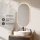 Ensemble de meubles de salle de bains ARISA en noir - Avec miroir à LED et lavabo à poser en céramique blanche de 55 cm