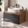 Ensemble de meubles de salle de bains ARISA en noir - Avec miroir à LED et lavabo à poser en céramique blanche de 55 cm