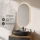Ensemble de meubles de salle de bains ARISA en noir - Avec miroir à LED et vasque à poser en céramique noire de 60 cm