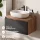 Ensemble de meubles de salle de bains ARISA en noir - Avec miroir à LED et lavabo à poser en céramique blanche de 60 cm