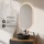 ARISA Bathroom Furniture Set in Black Ribbed - With LED Mirror and Black Ceramic Countertop Sink (42 cm)